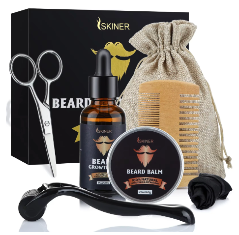 The Beard Master Kit – Growth Oil, Balm, Bamboo Brush & Comb for Fuller, Healthier Beards